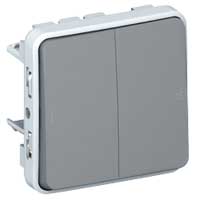 2-WAY SWITCH DOUBLE GREY      