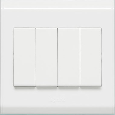 WHITE 4G 1W 10A SWITCH        