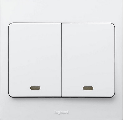 WHITE 2G 1W 10A SWITCH        