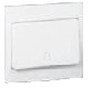 WHITE 1G 10A PUSH C/W BELL    