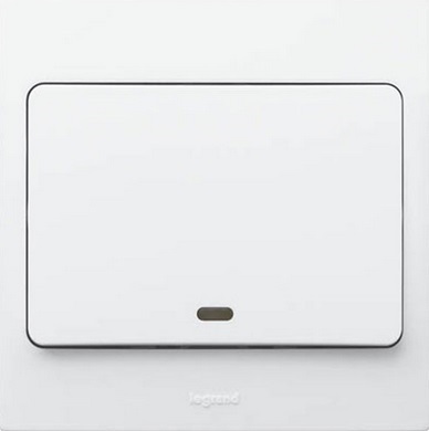 WHITE 1G 1W 20A DP SW RED LED 