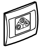 WHITE TV + FM + SAT           
