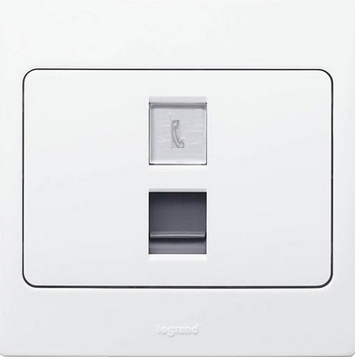 WHITE RJ 11 SOCKET            