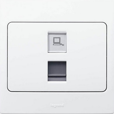 WHITE RJ 45 CAT 6 SOCKET      