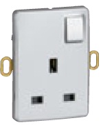 SILVER BS 13A SKT  SWITCH MECH