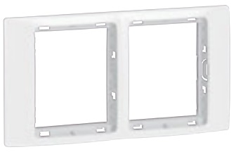 WHITE DOUBLE FRAME + PLATE    