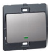 DARKM 1G 2W 10A SWITCH C/W P  