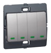 DARKM 4G 1W 10A SWITCH C/W P  