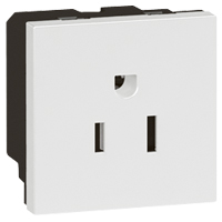 2P+T US 15A 127V SHUT SQ ALU