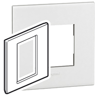PLATE 3M BS 1G H&V SQ WH
