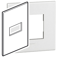 PLATE 1M 2"X4" US SQ WH