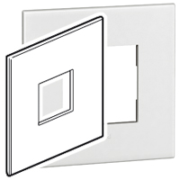 PLATE 2M 4"X4"  US SQ WH