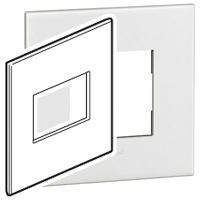 PLATE 3M 4"X4" US SQ WH