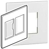 PLATE 2 X 3M 4"X4" US SQ WH