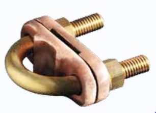 U Bolt Rod Clamp, rod Ф 16mm, Tape Size 25 × 3mm - Copper Alloy