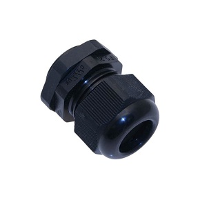 PVC Cable Gland, Black Color - M12